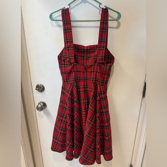 Hell Bunny Irvine Tartan Vintage Retro Pinafore Dress size small - Picture 3 of 5